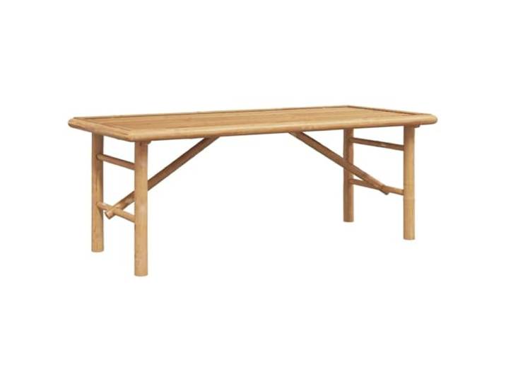 fsahslih Couchtisch Braun 110 x 50 x 43 cm Bambus Wohnzimmertisch Schlanker Beistelltisch aus robustem Bambus fuer Ihr Wohnzimmer, Lounge oder gemuetliche Kaffeepausen.