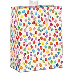 Böttcher-AG Geschenktüte 75130002M, Ostereier, Geschenktasche aus Zuckerrohrpapier, 18 x 23 cm
