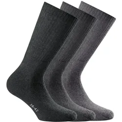 Rohner Basic Unisex Sport Socken, 3er Pack - Basic Sport, einfarbig Hellgrau/Grau/Dunkelgrau / 43-46