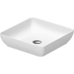 Duravit Sivida Aufsatzbecken eckig, 400x400mm, ohne Hahnloch, ohne Überlauf, 2660013200, Farbe: Innenfarbe Weiß Seidenmatt, Außenfarbe Weiß Seidenmatt