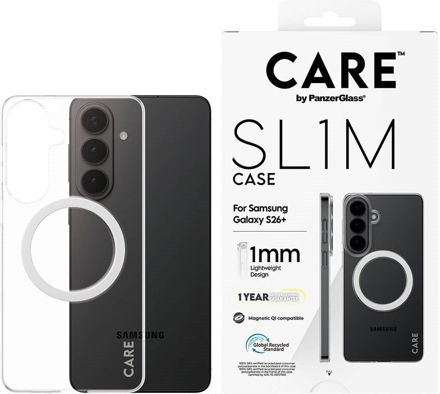 Samsung Galaxy S26+ (Plus) CARE by PanzerGlass SL1M Cover - Gennemsigtig