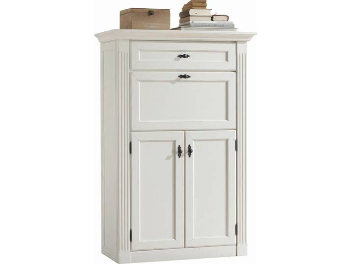 Sekretär Maisonette, Weiß, Holz, furniert, 1 Schublade(n) Schubladen, 91x137x40 cm, Holzmöbel, Holztische, Schreibtische Holz, Sekretäre Holz
