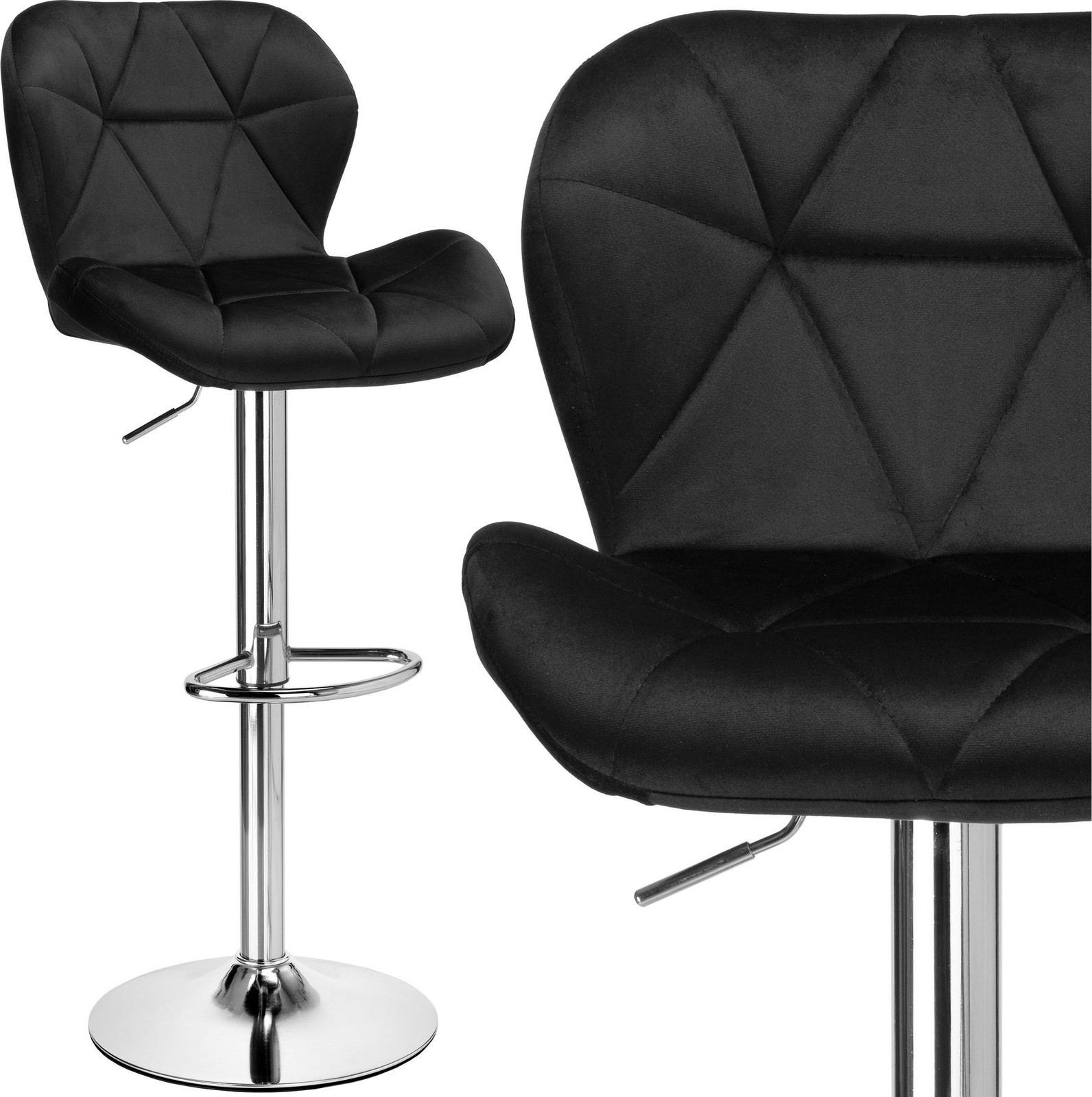 eHokery Modern Barkruk voor volwassenen, zwart