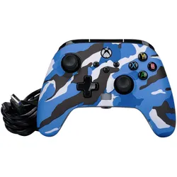 PowerA Verbesserter kabelgebundener Controller für Xbox Series X S - Blue Camo (Xbox One S, Xbox Series S, Xbox Series X), Gaming Controller, Blau