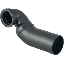 Geberit PE Anschlussbogen 90Gr für Wand-WC links gekröpft mit Erweiterung d110/1...