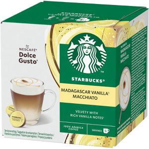 Starbucks Kaffeekapseln by Nescafe Dolce Gusto, Madagascar Vanilla Macchiato, 12 Kapseln, für Dolce Gusto