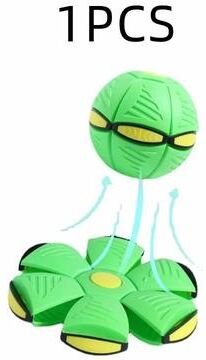 Uplift Picks Flying Saucer Dog Bouncing Ball Durable Interactive Outdoor Pet Toy green 1 Pc