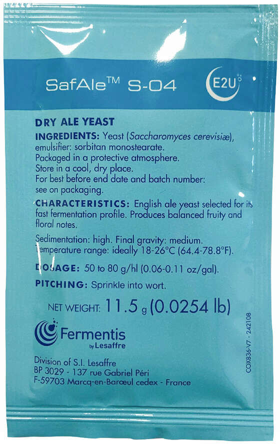Fermentis Lievito secco  Safale S-04 (11,5 g)