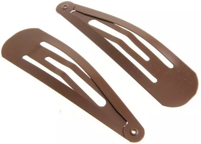 Trisa Haarschmuck - Click Clack, Click Clack Metall, 7cm, Braun