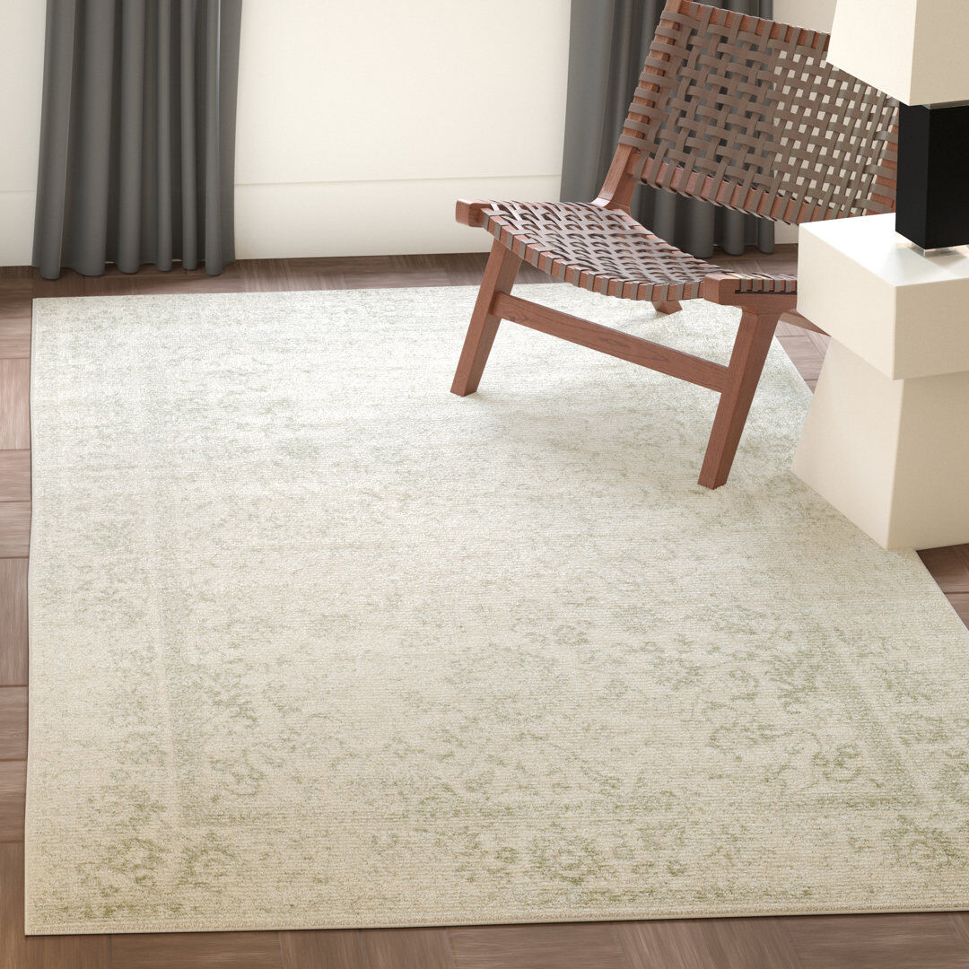 Fernleaf Jacquelyn Floral Area Rug Ivory/Light Green Rectangle 235 x 305 cm