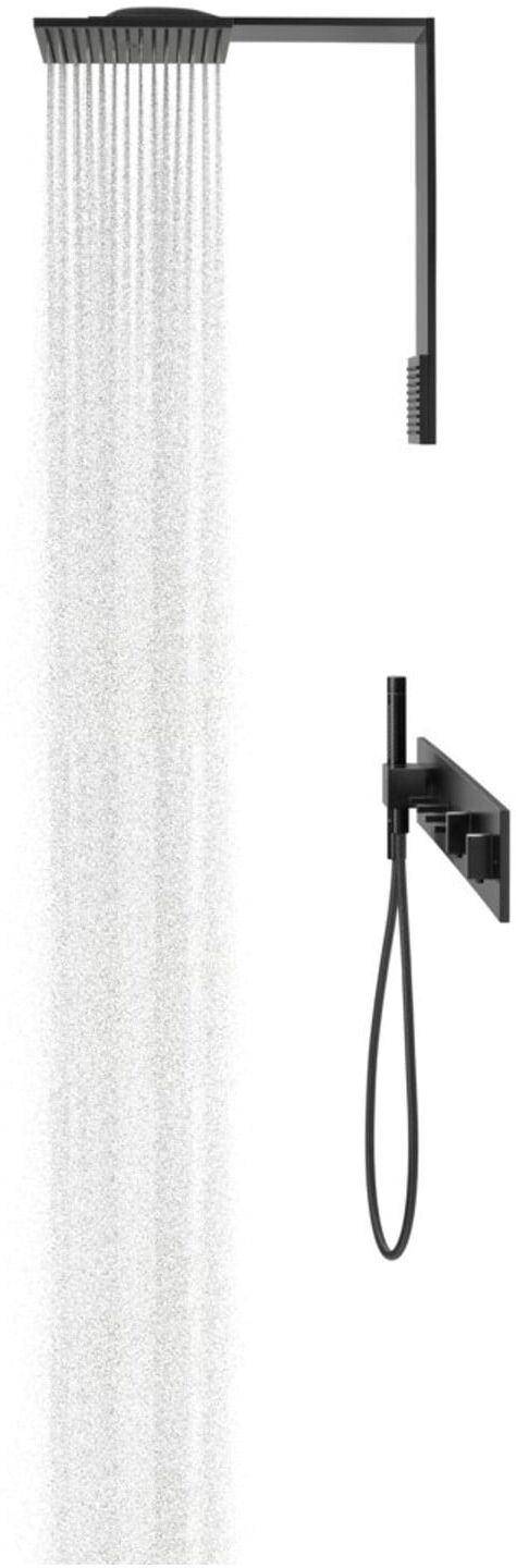 Hansgrohe Fertigset ShowerComposition UP-THM, 4 Verbraucher, mattschwarz (12573670)