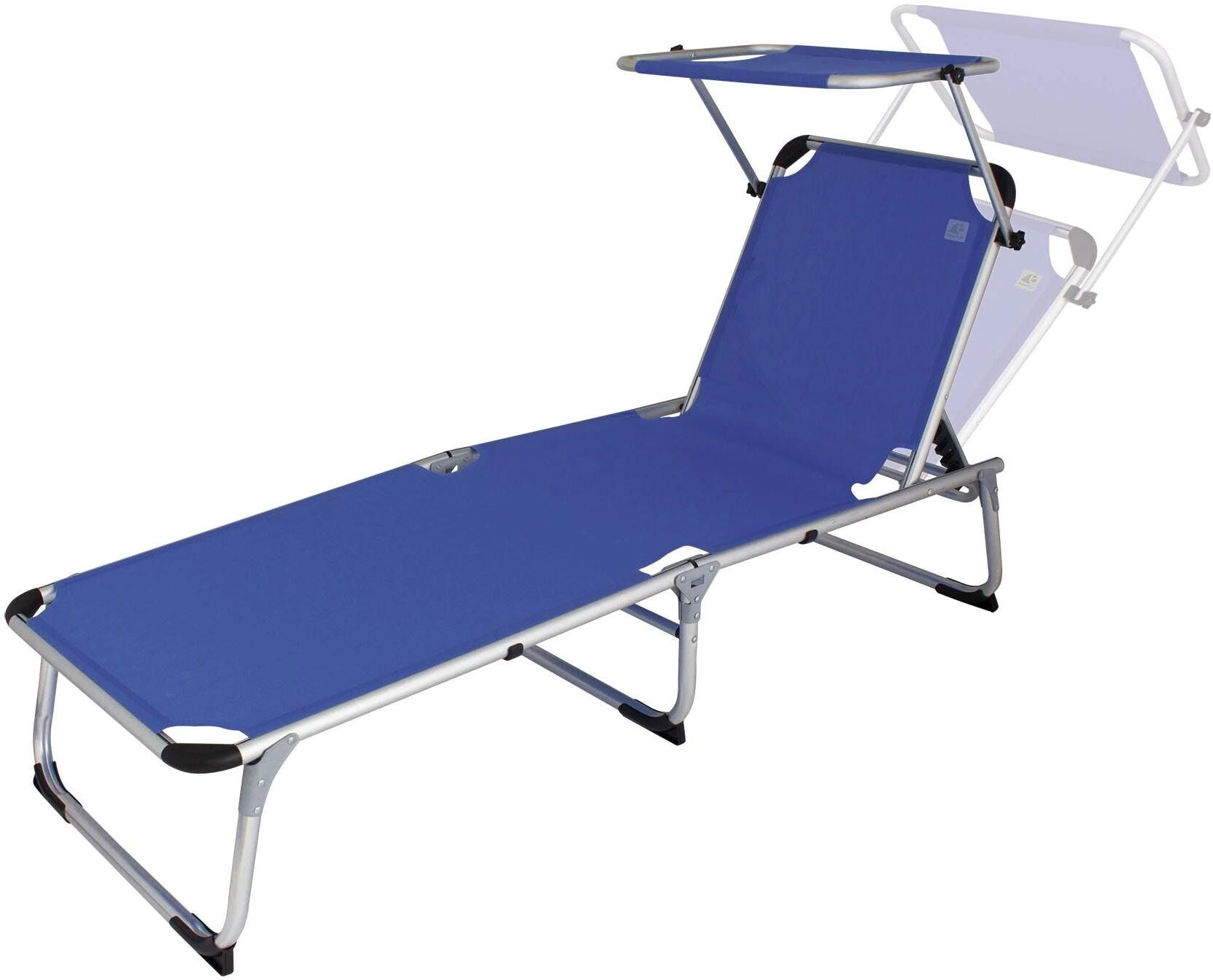 Gartenliege EUROTRAIL "Pebble Beach – Lounger", silberfarben, Gartenliegen, Gartenliege silberfarben Einheitsgröße