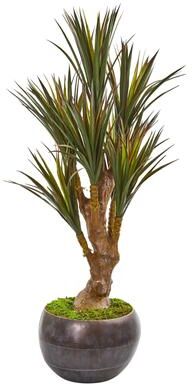 Nearly Natural "47"" Yucca Artificial Tree in Decorative Planter UV Resistant (Indoor/Outdoor)"