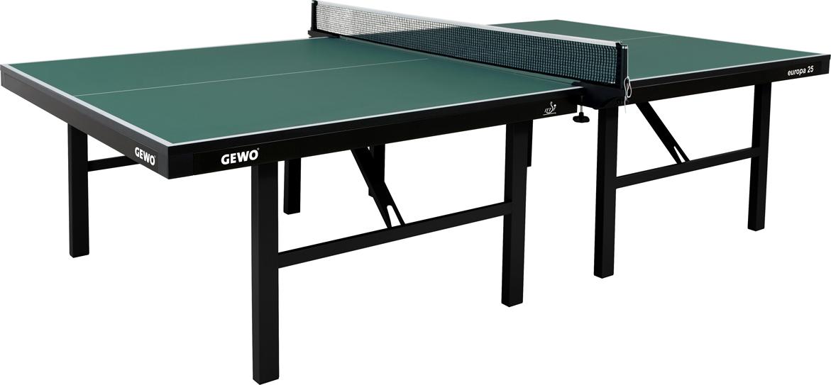 GEWO Tischtennisplatte Indoor / Europa 25 / Tischtennistisch / Blau oder Grün /