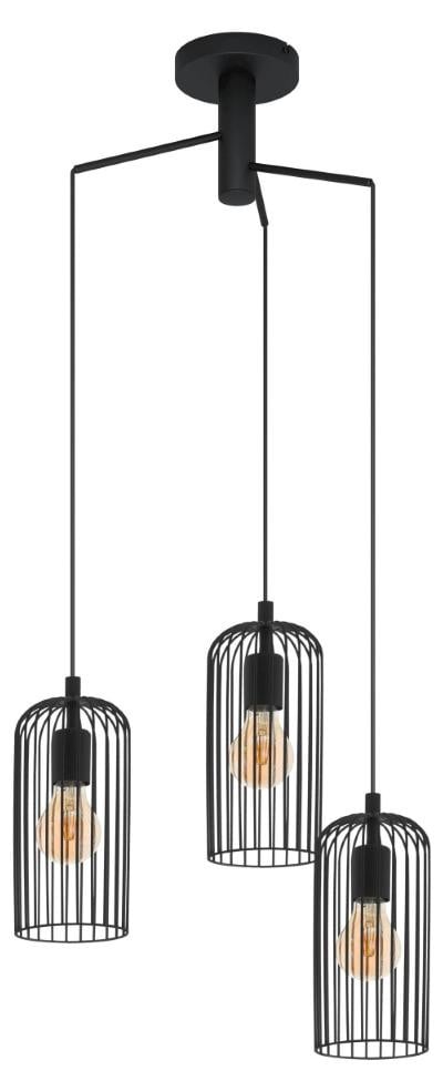 Eglo Roccamena 3-lichts hanglamp zwart