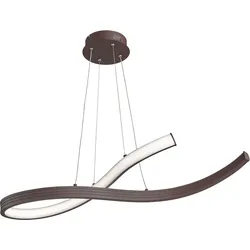 LED Hänge Leuchte Decken Lampe Ess Zimmer Pendel Strahler rost geschwungen Fischer 60498
