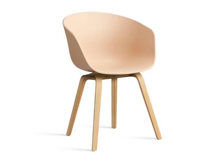 HAY - About A Chair AAC 22, Eiche lackiert / peach 2.0 (Kunststoffgleiter)