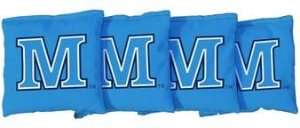 Skip's Garage Maine Light Blue Cornhole Bags