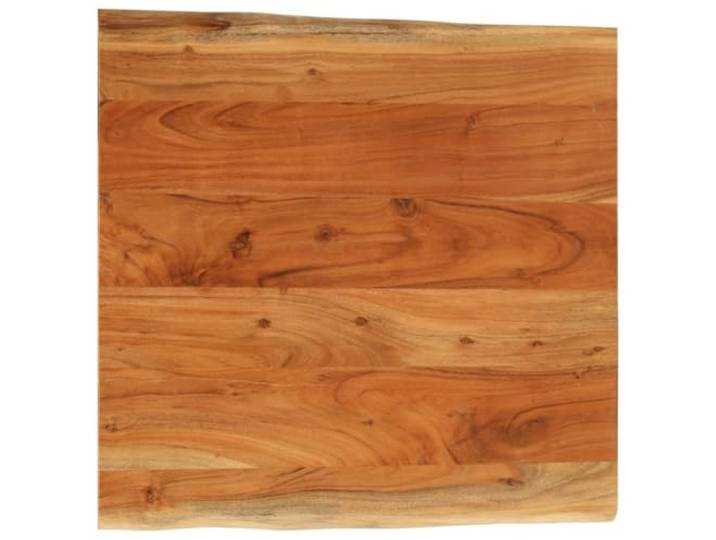 Favemtsl Tischplatte Massivholz Akazie 60x60x3,8cm Baumkante Rustikale Echtholzplatte aus Akazie für DIY Beistelltische in Wohnzimmer, Küche und Gastronomie. Unikat mit Naturkante.