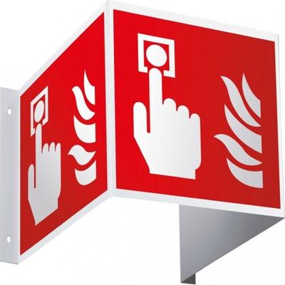 Dreifke® Brandschutzzeichen, Brandmelder, 3D-Optik, ASR/ISO, Kunststoff, 200x200mm