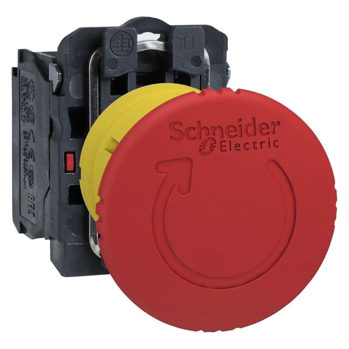 Schneider Electric Emergency Stop 40mm Turn to Release 1NC (XB5AS8442)
