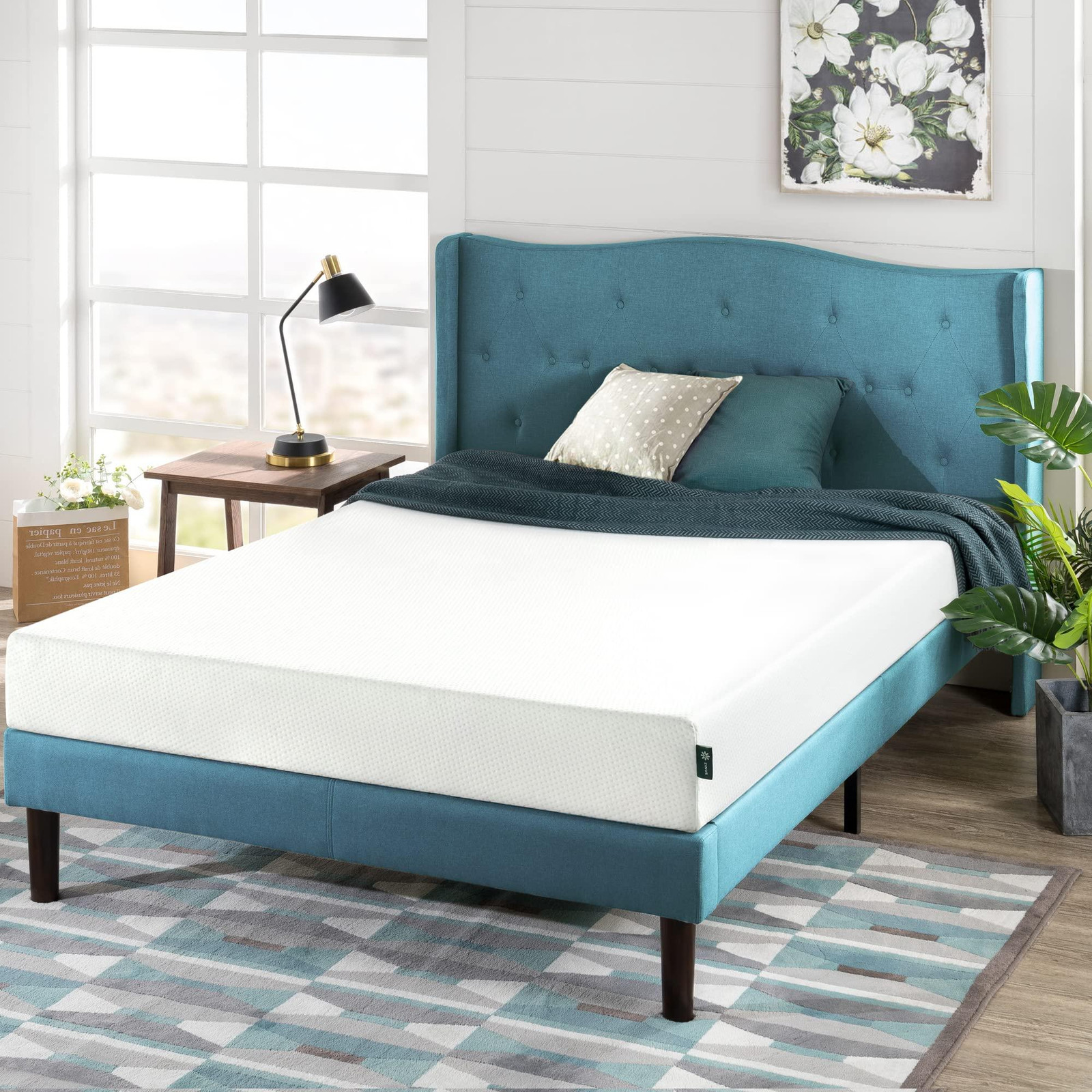 Dripio Matras met traagschuim, Wit, Hoogte: 20,3 cm