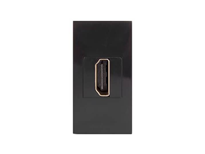 Maclean MCE720B HDMI Steckdose Modulare Wandsteckdose Unterputzdose Wanddose Einbaudose Unterputz Montage (HDMI Steckdose\, Schwarz)