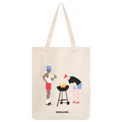 DEDICATED - Tote Bag Torekov BBQ - Tasche Gr One Size weiß/beige