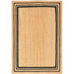 Pergamon, Teppich, Naturfaser Teppich Jute Salsa Bordüre (230 x 230 cm)