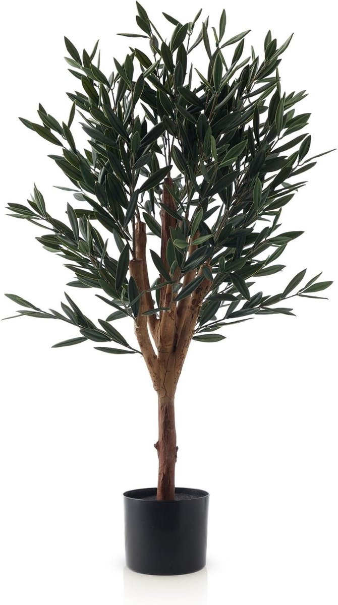 Olijfboom Kunstplant - Groen - Hoogte: 90 cm