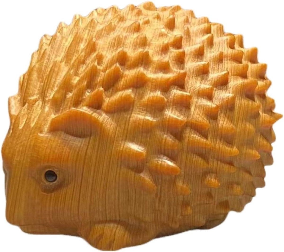 Houten Egel Boekensteun Decoratie - Houtkleur