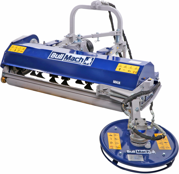 BullMach Maia 155 S  Schlegelmulcher für Traktor mit Schwenkscheibe  Mittlere Serie  Manuelle Seitenverschiebung