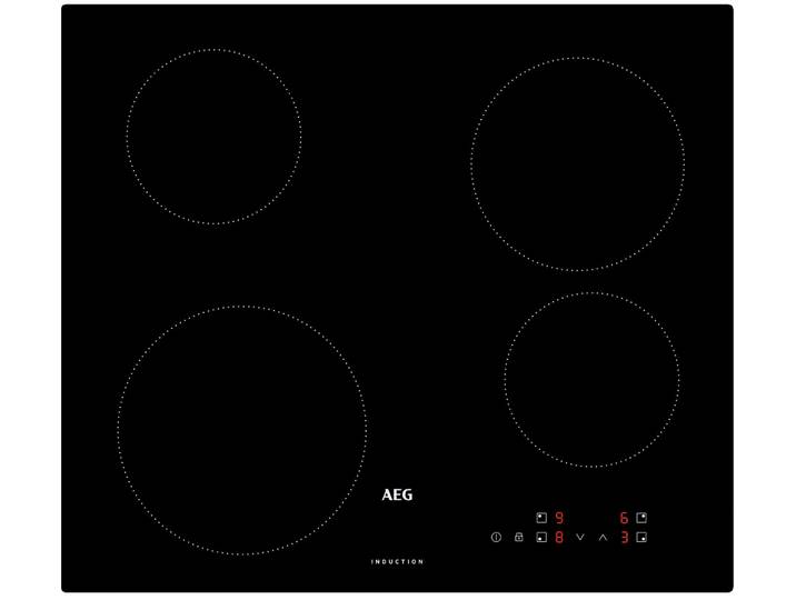 AEG Induktions-Kochfeld IB6420ACB , schwarz, B:59cm H:4,8cm T:52cm, Kochfelder, rahmenloses Design, vier Kochzonen mit unterschiedlichen Durchmessern, Induktions-Kochfeld