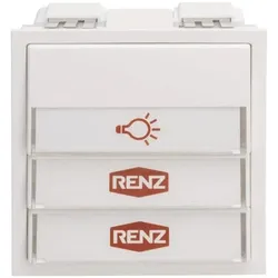 Renz, Klingel + Türsprechanlage, Tastenmodul 97-9-85275 1 Licht-/2 Taster weiss (alt:97-9-85106)