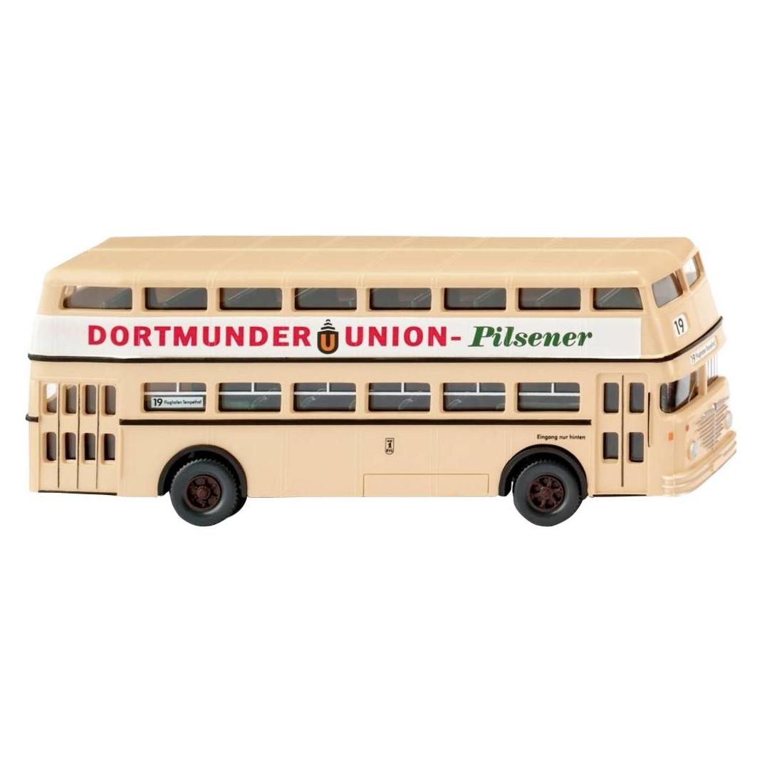 Wiking 072206 H0 Bus Modell Büssing Doppeldeckerbus D2U Dortmunder Union (072206)