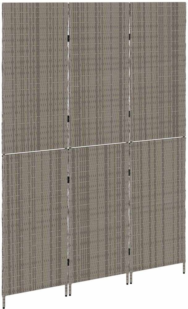 vidaXL Paravent Gris 146 x 180 cm. polyrotin