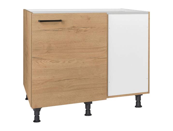 Nobilia Eckunterschrank Structura, Eiche, 1 Fächer, nicht einzeln stellbar, Eckteil, 125x87x65 cm, individuell planbar, Küchen, Küchenmöbel, Küchenschränke, Eckschränke Küche