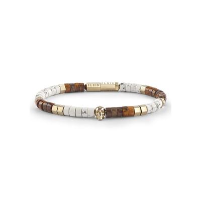 Armkette PHILIPP PLEIN "Armband", gold (0104, weiß, braun), Armbänder, Herren, Armkette