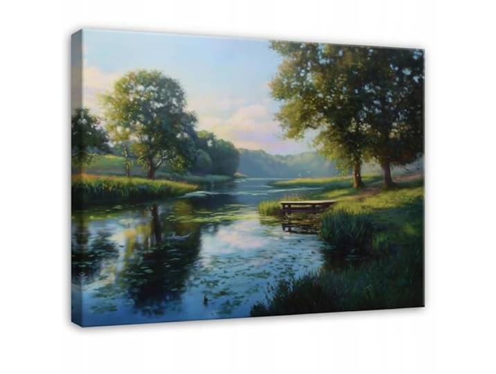 WallArena Leinwand Bilder 100x75 cm Landschaft, Leinwandbilder, Bild auf leinwand, Format: 100x75 cm (BxH) - einteilig auf Canvas Leinwand. Das Leinwand