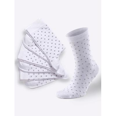 Socken WÄSCHEPUR, Damen, Gr. 2, weiß, 78% Baumwolle, 20% Polyamid, 2% Elasthan, Socken Socken