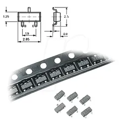 SMD ZD 4,3 - Zenerdiode, 4,3 V, 0,35 W, SOT-23