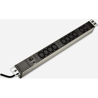 Digitus DN-95404 19 Zoll Netzwerkschrank-Steckdosenleiste 1 HE Kaltgeräte-Steckdose C13 10A Schwarz