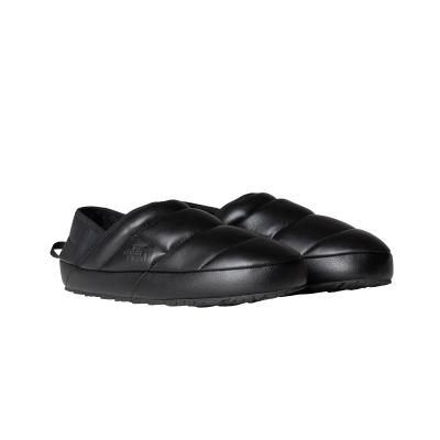 Hausschuh THE NORTH FACE "THERMOBALL TRACTION MULE LEATHER", Damen, Gr. 41, schwarz (tnf schwarz, tnf schwarz), Leder, Schuhe Hausschuh, für Erwachsene, mit sportlichem Stil, ohne Verschluss
