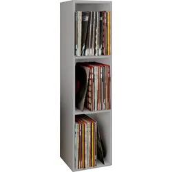 VCM Schallplatten-Regal "Platto 3-Fach" Grau