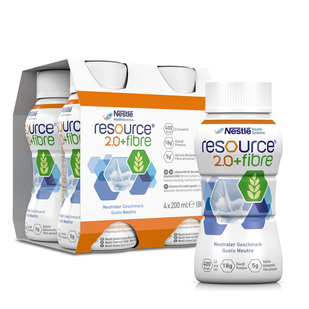 Resource 2.0+fibre Neutral 4x200 ml Flüssigkeit