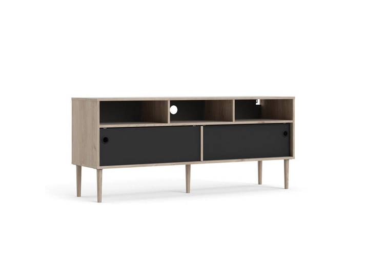 ebuy24 Tv-Element Schwarz, 148x64x41 cm, Wohnzimmer, TV Möbel, Lowboards, Lowboards stehend