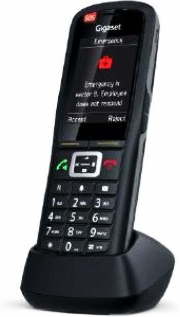 Siemens Gigaset R700H Protect PRO Téléphone sans-fil robuste avec bouton d'alarme pour travailler en toute sécurité dans les conditions les plus difficiles.