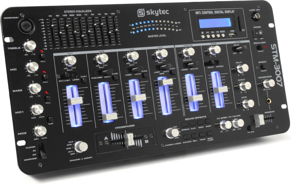 Skytec Stm-3007 6-Kanal Mischpult Sd/usb/mp3/led/bt 19