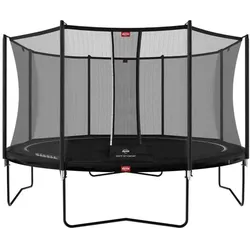 BERG Trampolin Favorit Regular 380 Black mit AirFlow inkl. Sicherheitsnetz Comfort