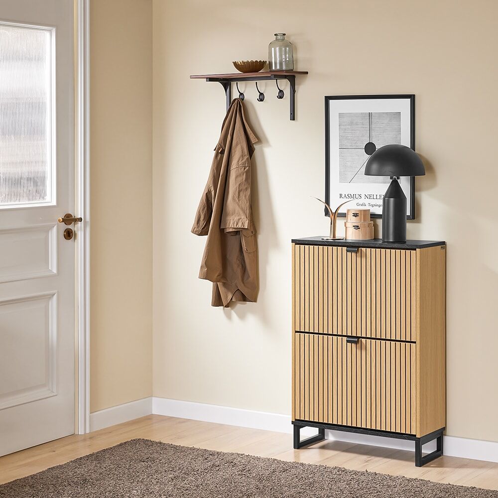 SoBuy Meuble à chaussures 2 portes 60x24x88.5cm Marron 60x88x24cm